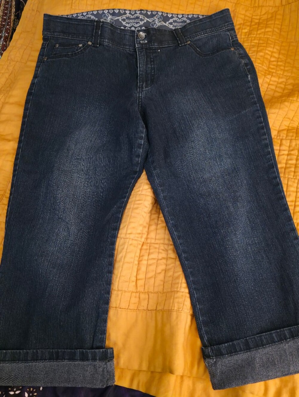 Bandolino Dark Blue Denim Capri Womens Jeans Size 12
